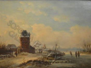 Holenderski pejzaż zimowy, 1851