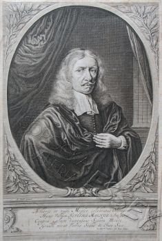 Lambertus Visscher, Jan Heweliusz, miedzioryt, 1687, według obrazu Andreasa Stecha